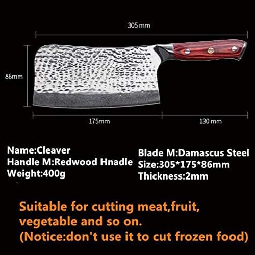 Miniatura 2 de Cleaver Knife,Meat Cleaver, 7 inch 67 layers Damascus Chef Knife Butcher Knife Cleaver Chopper Damascus Steel Kitchen Knife with Redwood Handle