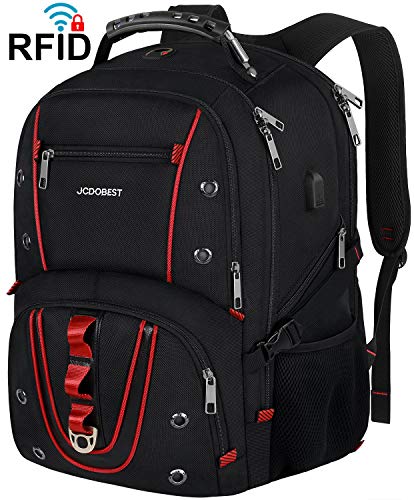 Travel Laptop Backpack,17.3 Inch Extra Large Capacity College School Bookbags with USB Charging