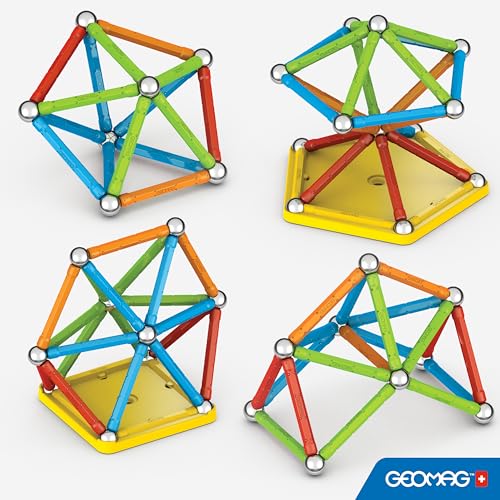 Geomag Supercolor Recycled Constructions Magnétiques Barrettes et Panneaux Colorés Pack de 42 Pièces 100% Plastique Recyclé - vue 3