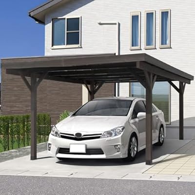 AECOJOY 17' x 12' Wooden Gazebo, Cedar Gazebos Pergola on Clearance, Outdoor Patio Wood Heavy Duty Carport Garage and Wood Pergola for Backyard, Coffee
