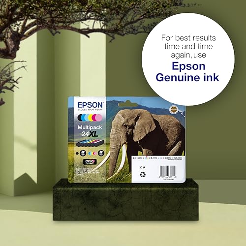 Epson 24 Eléphant Cyan Cartouche d'encre d'origine XP 55 XP 750 XP 760 XP 850 XP 860 XP 950 XP 960 XP 970 - vue 3