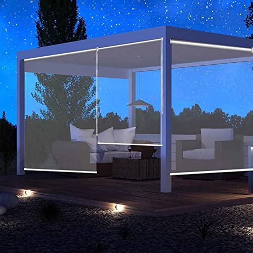 Regenfeste Pavillon-Rollvorhänge, Transparente Vinyl-Rollos Für Den...