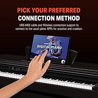 Piano numérique, DONNER DDP-300 Clavier 88 touches lestées lourdes à poids progressif, marteau gradée, piano électrique… - Les Beatles, Paul McCartney, John Lennon, RIngo Starr, George Harrison Piano numérique, DONNER DDP-300 Clavier 88 touches lestées lourdes à poids progressif, marteau gradée, piano électrique… – Image 6