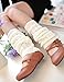 Wyiyuan Womens Fashion Knit Long Socks Boot Cuffs Topper Legging Pads Ankle Heap Sock Winter Thermal Warm Leg Warmers (1, White)