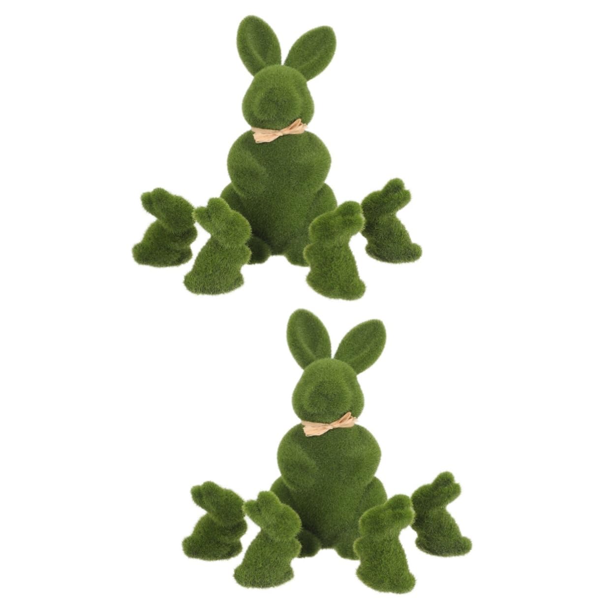 Lapin de mousse de Pâques vert oreilles green pour décoration artificielle végétale
