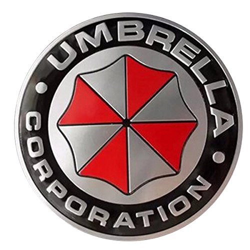 HINSCR YSpring Resident Evil Car Badge Decals 2.95in Diameter Circle Umbrella Corporation 3D Metal Car Stickers(Style B)