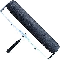 Vista 4 de Rodillo de sello de textura de losa de 18 pulgadas con soporte para hormigón, superposición, microtoppings, trabajos grandes y pequeños, plantillas