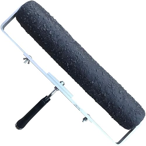 Rodillo de sello con textura de piedra sin hueso de 18 pulgadas con soporte para hormigón, superposición, microtoppings, trabajos grandes y