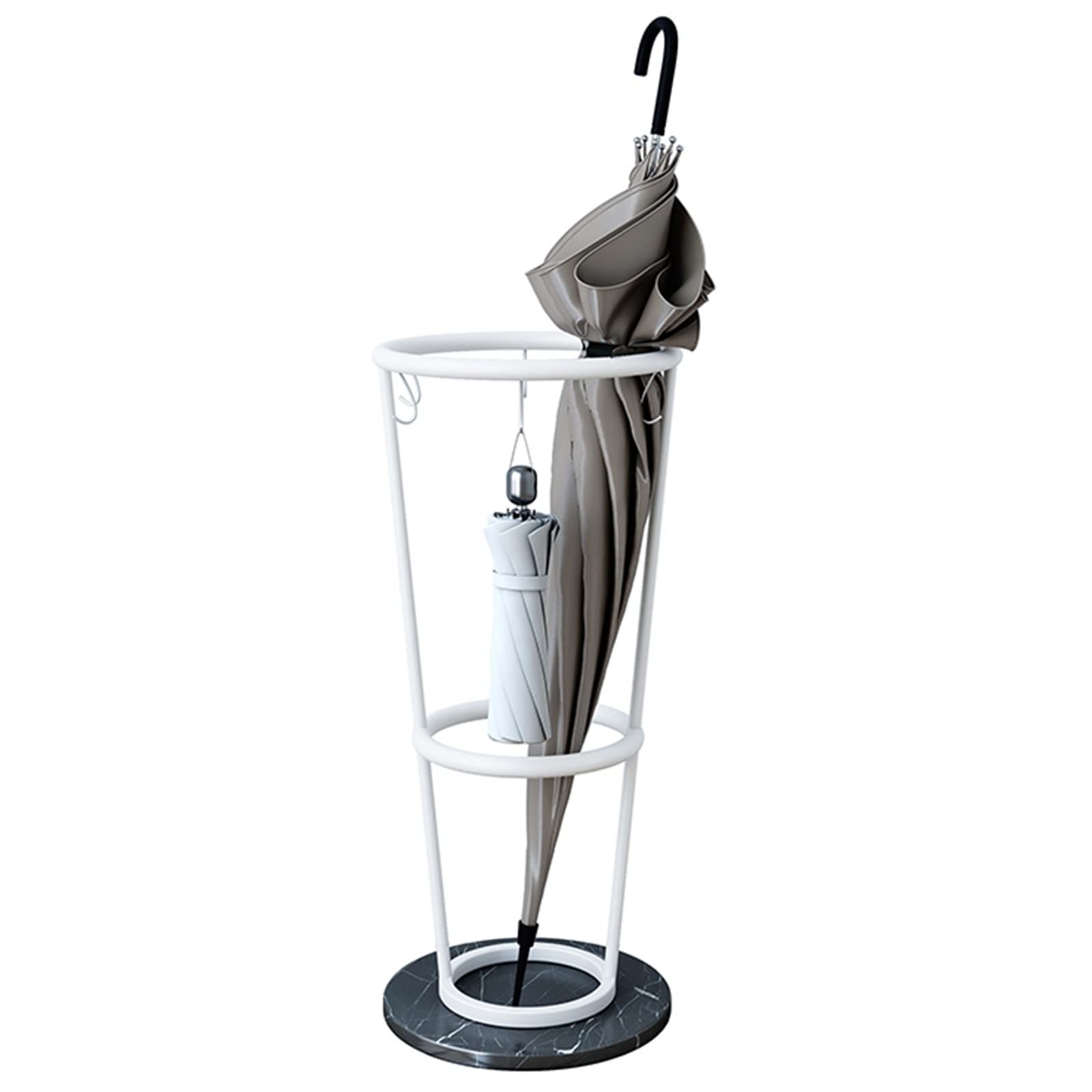 GYRAZXS Freestanding Marble Umbrella Stand with Removable Water Tray, Elegant Entryway Storage Solution for Home and Hotel