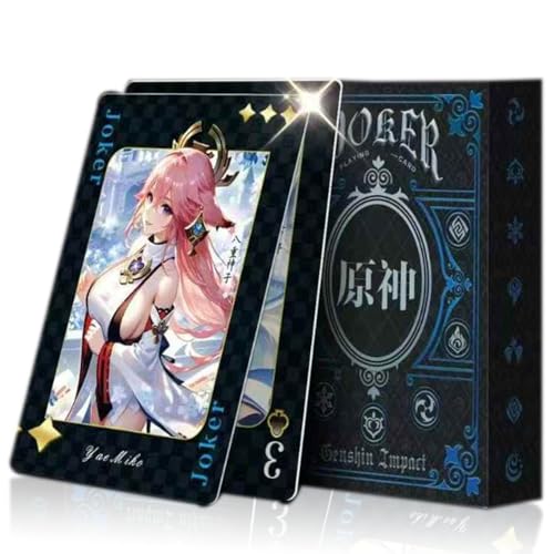 cardokey Im-Pact Poker Cards, 54 Pieces/Box, Game Characters, Anime Secondary Card Booster, Playing Card, Gold Stamped Playing Cards cardokey Im-Pact Poker Cards, 54 Pieces/Box, Game Characters, Anime Secondary Card Booster, Playing Card, Gold Stamped Playing Cards