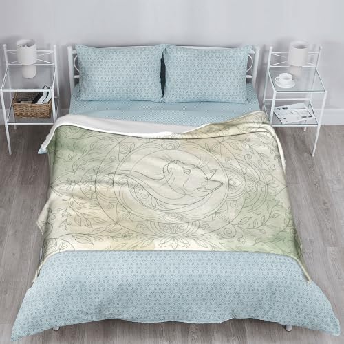 Jeté de lit chat bohème 152x203 cm : couverture pelucheuse et décorative - 6