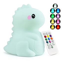 PAMANO LED Silicone Night Lights - USB Rechargeable Animal Lamps with Touch Sensor and Remote Control - Portable Color Changing Glow Soft Cute Kawaii Gifts Room Decor