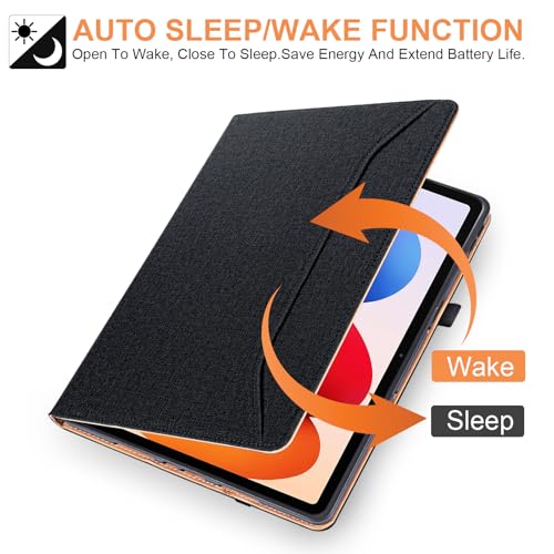 Vakarey Etui do Redmi Pad 2 Pro, z uchwytem na długopis, odporne na uderzenia, do Xiaomi Redmi Pad 2 Pro 5G 12,1", czarne
