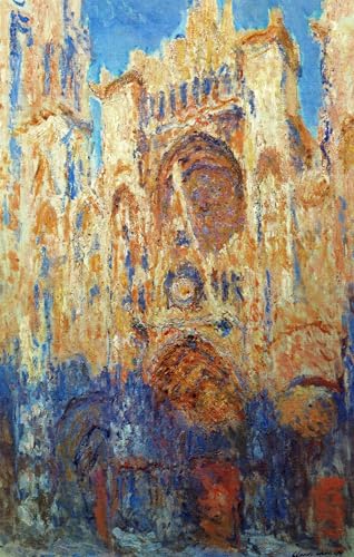 Tableau Toile Rouen par Claude Monet Affiches d'Art Décoration Murale 60x90cm