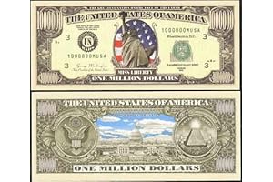 Set of 100 One Million Dollar Bills - Authentic Masterpiece for Collectors and Decor!