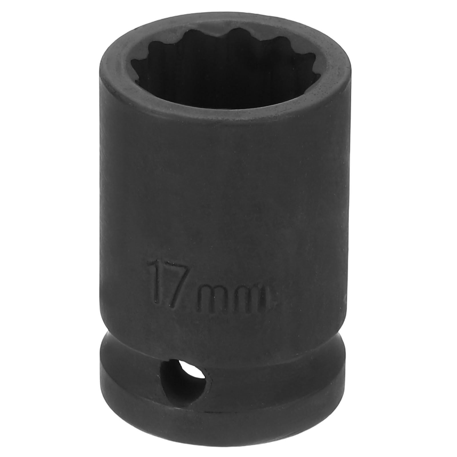 HARFINGTON 12-Point Impact Socket 1/2 Inch Drive 17mm Metric Cr-V Shallow Impact Socket Nut Driver Wrench for Auto Repair