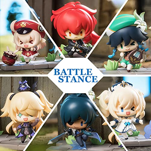 Kooliya Genshin Impact Figure - 6 Designs, Pertain To Battle Stance Mondstadt Edition, Decoration Ornaments Best Gift Collection Toy For Game Fans (6 Designs) #TOP3