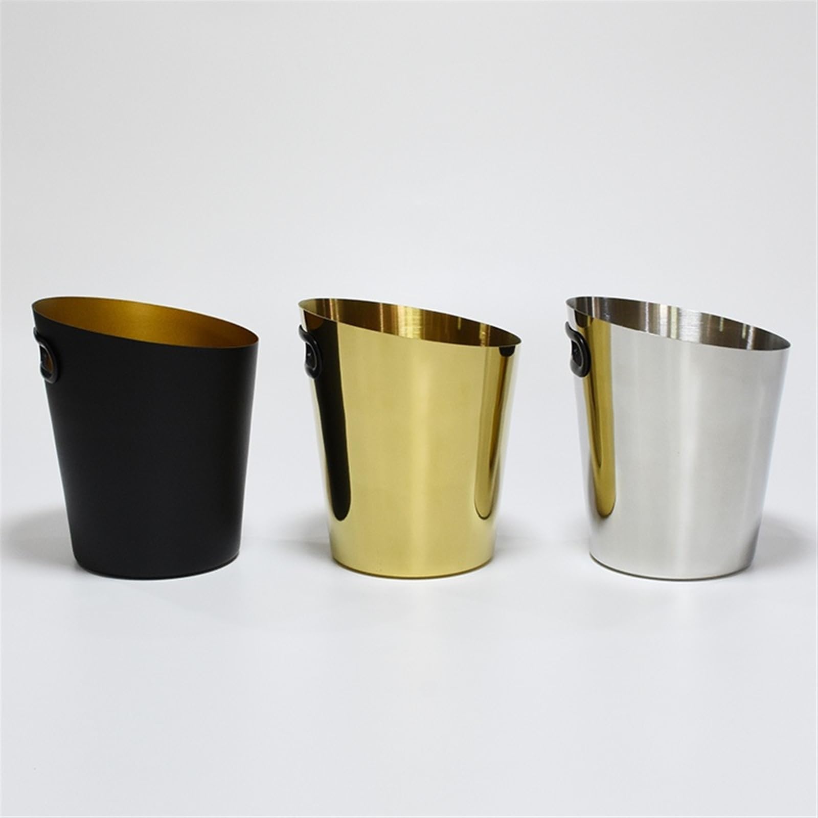 Cubo de Hielo Enfriador de Cubos Hielo Acero Inoxidable, Accesorios for Bar vinos y Whisky, Enfriador champán Cubo de Hielo frío para Barra(Silver)