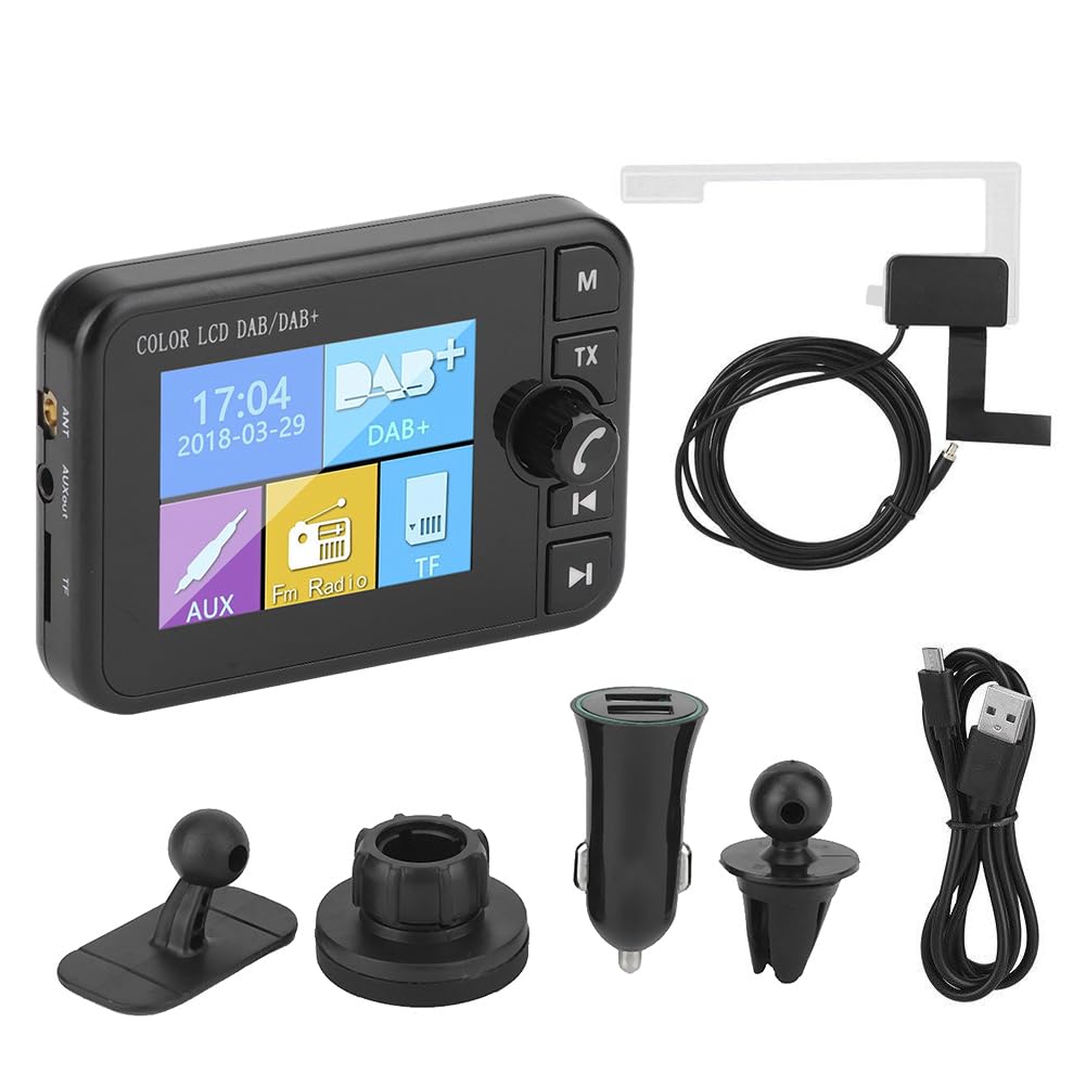 Receptor Bluetooth de Radio Digital para automóvil Dab de 2.4 Pulgadas con transmisor FM