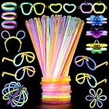 party deko zum 18 geburtstag ◊【Kreativer Spaß ohne Grenzen】 Mit diesen Leuchtstäben können Sie Armbänder, Halsketten, Brillen, Ohrringe, Blumen, Bälle und vieles mehr gestalten. Dieses Set fördert die Kreativität und praktischen Fähigkeiten und ermöglicht es jedem, in der Dunkelheit der strahlendste Spieler zu werden.