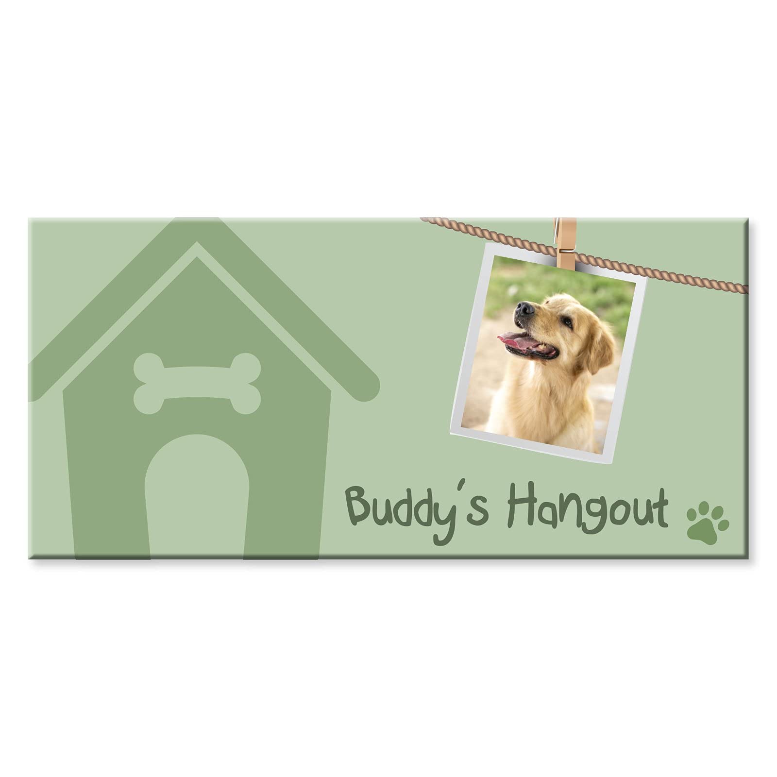 YouPersonalise Dog House Door Sign *LIGHT GREEN*