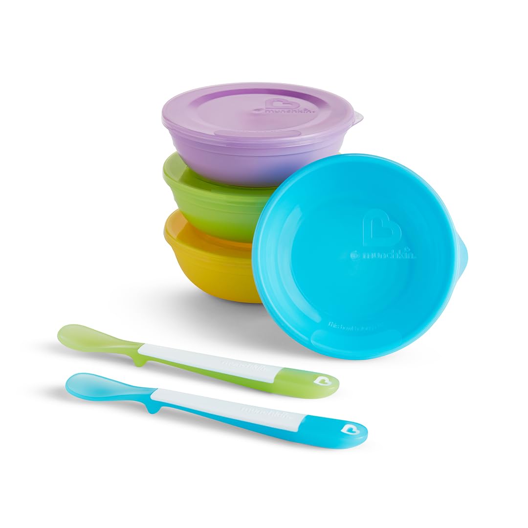 Munchkin Love-a-Bowls Schalen- und Löffelset, 10-teilig, Wiederverwendbar