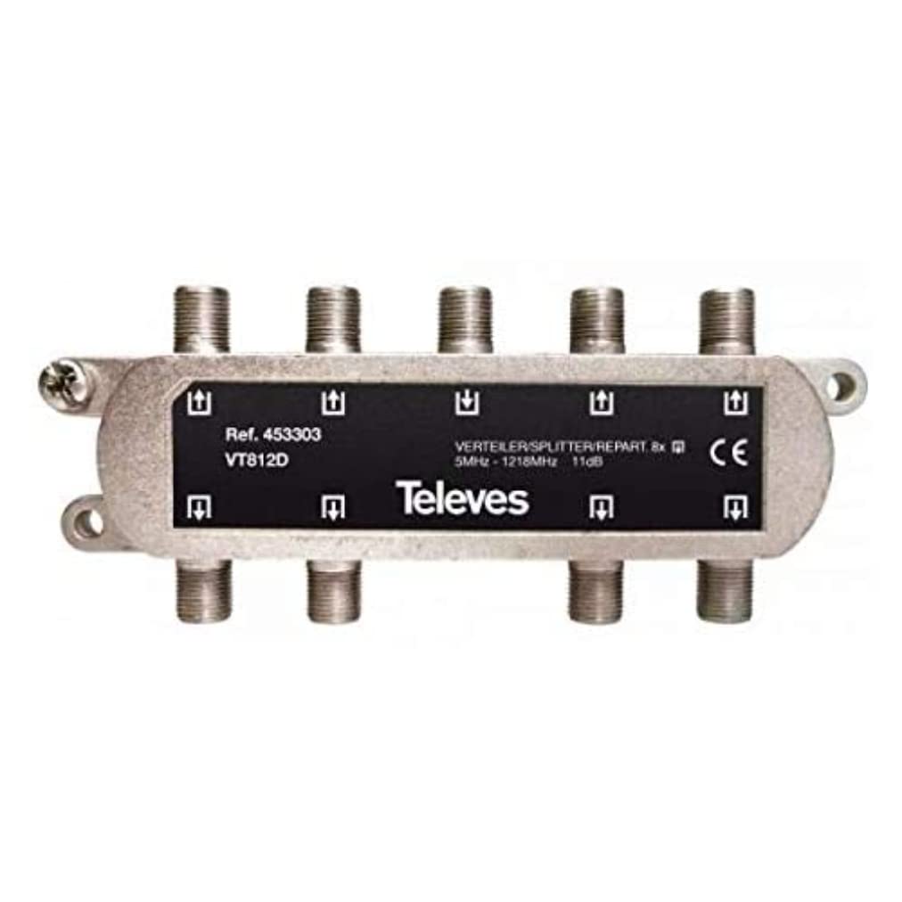 Televes Vt812D Distribuidor de 8 Fases (5-1000 MHz, Vd: 12Db 453303 (Vt812D)