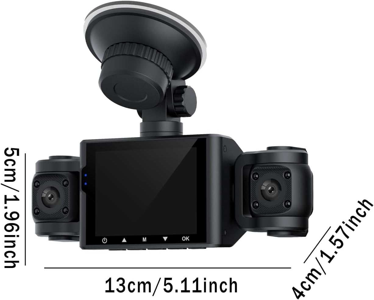 Dimensions of the BCUOZ 4 Lesn Dash Cam M8