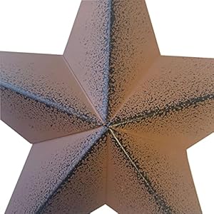 Yumbor rainbow handcrafts rustic metal 3d barn star patriotic wall decor country primitive july 4th decoration 8 inches  urban country home decor