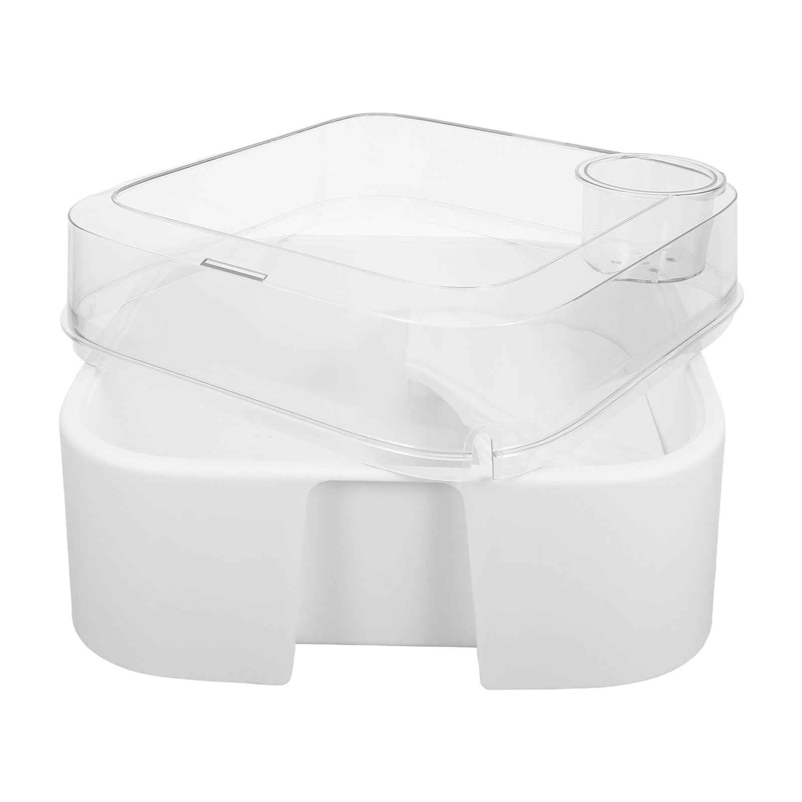 Terrarium pour Tortues en Plastique avec Couvercle Anti-évasion, Plateforme de Repos Intégrée, Petit Aquarium pour Tortues d'eau, Habitat Sécurisé et Facile à Nettoyer,
