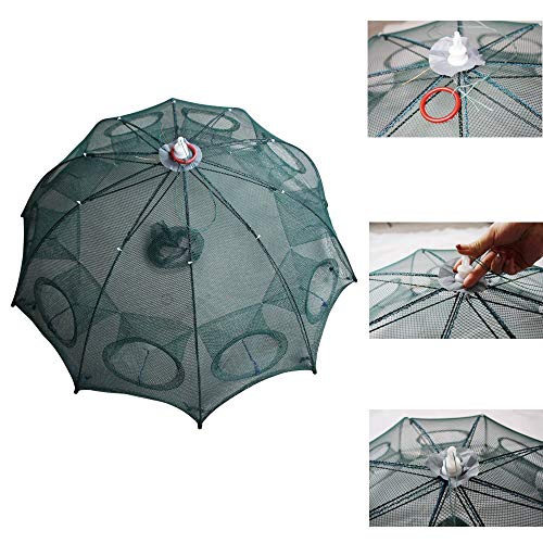 image for The Fisherman Foldable Fishing Net, Landing Net Trap Cast,Dip Cage for