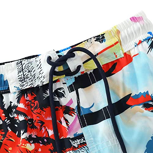 Uwback Boys Swim Trunks Quick Dry Stretch Kids Swimwear Toddler Beach Board Shorts Palm Frond Size 5-6 #TOP3