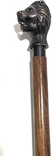 ARTIZANSTORE Antique Brass Lion Head Walking Stick Elegant Cane Affordable Gift Decorative Fashion Statement for Men/Women/Seniors/Grandparents! Item New Year Gifts