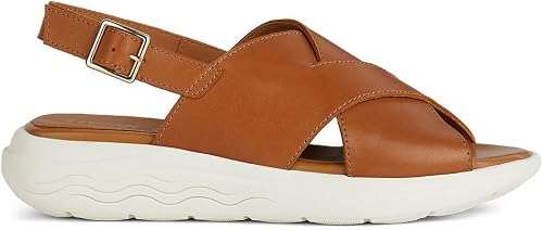 Geox Women's D Spherica Ec5 C Sports sandal, Cognac, 4 UK - 3