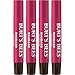 Burt's Bees 100% Natural Moisturizing Lip Shimmer, Rhubarb, 1 Tube, Pack of 4