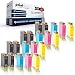 Produktbild 20x Kompatible Tintenpatronen für Epson Stylus Office BX935 FWD Stylus SX 230 Stylus SX 235 W Stylus SX235 W T 1291 T 1292 T 1293 T 1294 Schwarz Cyan Magenta Yellow - Premium Color Serie