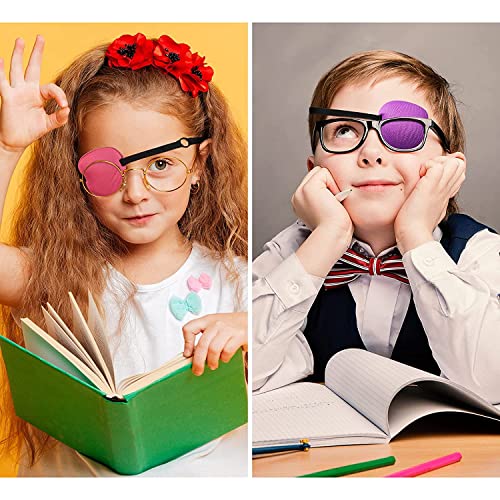 6 Stücke Augenklappen Verstellbar Augenklappen mit Schnalle, Visuell Korrigiert Augenabdeckungen Piraten Augenklappen für Erwachsene und Kinder, Augenklappe Einzel Augenmaske in 6 Farben (mehrfarbig)