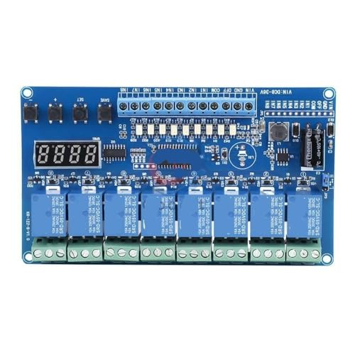 Relais temporisé multifonction 8 canaux AC 8-36V avec coupleur