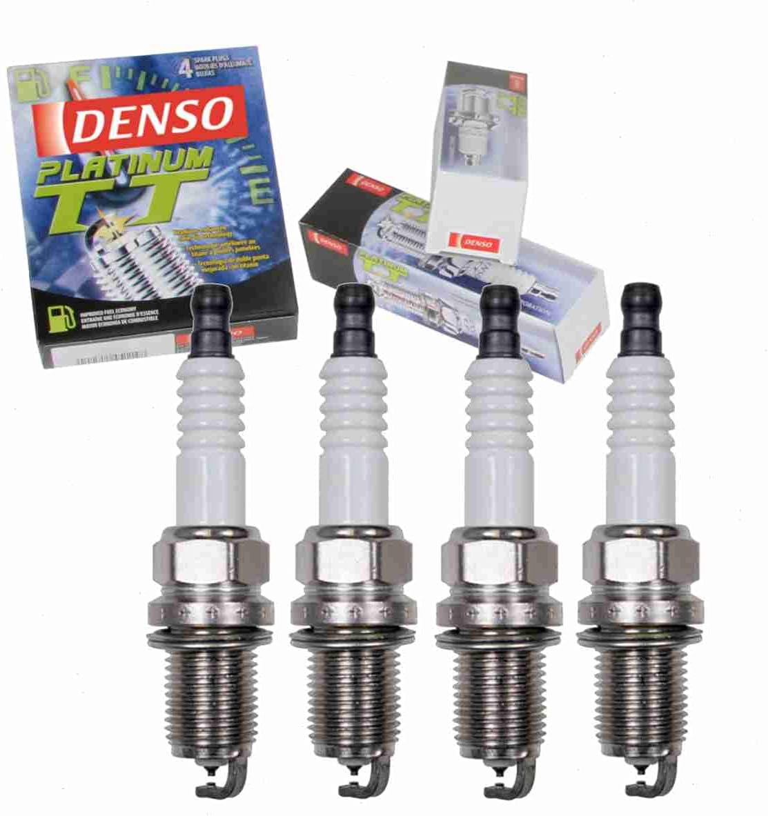 4 pc DENSO Platinum TT Spark Plugs compatible with Mercedes-Benz SLK230 2.3L L4 1999-2004