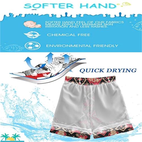 visesunny Summer Boy's Beach Shorts Poker Cube Queen Quick Dry Swim Trunks Baby Boy Bathing Suit with Pockets3