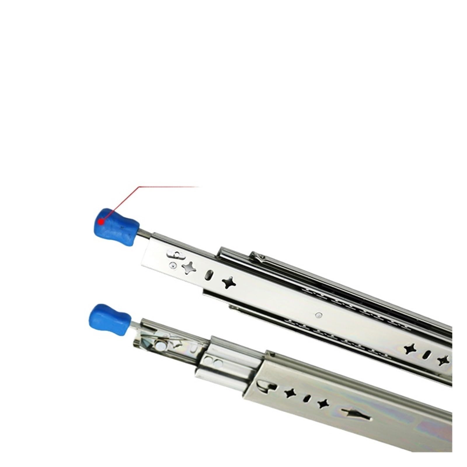 Guide for cassetti for carichi pesanti da 10" a 50" con cuscinetto a sfere di bloccaggio - Estensione completa, 1 paio(1100mm)