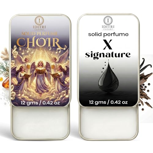Image of Solid Perfume |x signature&Choir Alcohol Free Wax Perfume Balm, Long Lasting | Pocket Tin 12g, Pack Of 2| Non Greasy Smooth Glide, Travel Friendly Men And Women