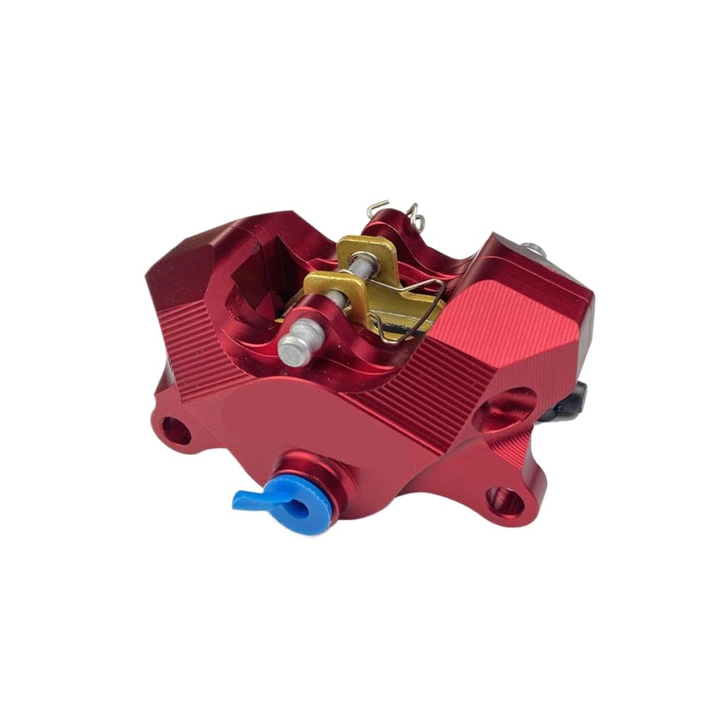 Hinterer CNC-Bremszangen für Motorrad RPM Bremspumpe mit Belägen Doppelkolbenbohrung 84 mm Kleine Krabben-Bremszange kompatibel mit P2 32 mm(Red)