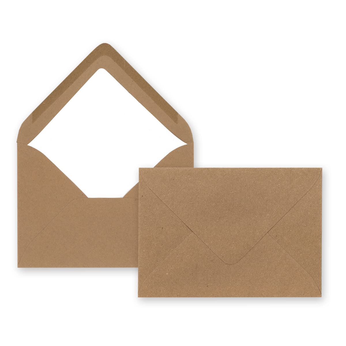 Sobres DIN B6 300 de papel kraft marrón con forro de seda blanco – 12,5 x 17,5 cm – 120 g/m² adhesivo húmedo mate sin ventana de su agente Glüxxx