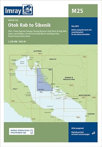 Imray Chart M25: M25 Otok Rab to Sibenik (C)