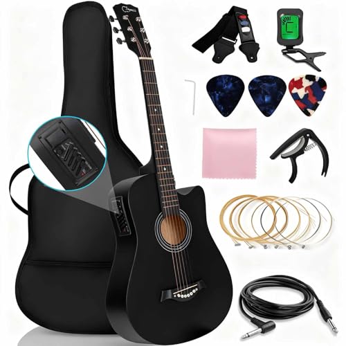 Guitarra Electroacústica, Guitarra Acústica de 38in con Captación Del Segmento EQ2, Guitar Acustica...