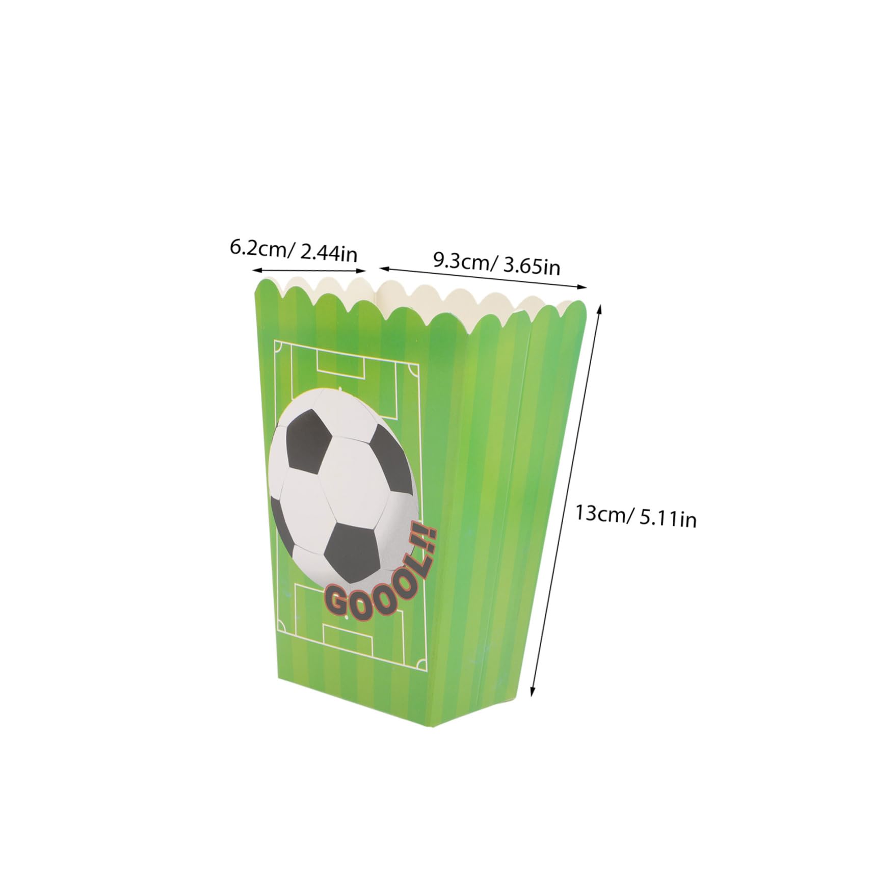 JECOMPRIS 30pcs Popcorn Boxes with Football Pattern Popcorn Containers Parties Festivals Lightweight Tear Resistant Design for Adults