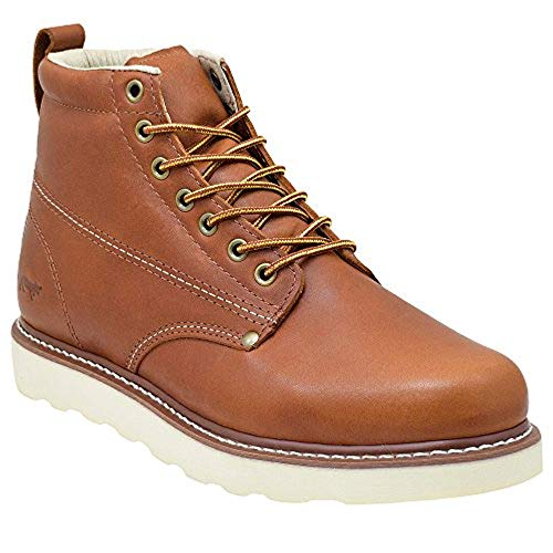 Golden Fox Men's Plain Toe Work Boots Lightweight (13 D(M) US, Brunn)