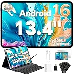 TECLAST T65 Tablet 13.4 Pollici 120Hz Display Tablet Android 16, Doppio SIM 4G LTE+5G WiFi, 2.2GHz Octa-Core, 26GB RAM+256GB ROM(TF 4TB) Widevine L1 1080P/13MP/BT5/GPS/OTG, con Tastiera+Custodia+Penna