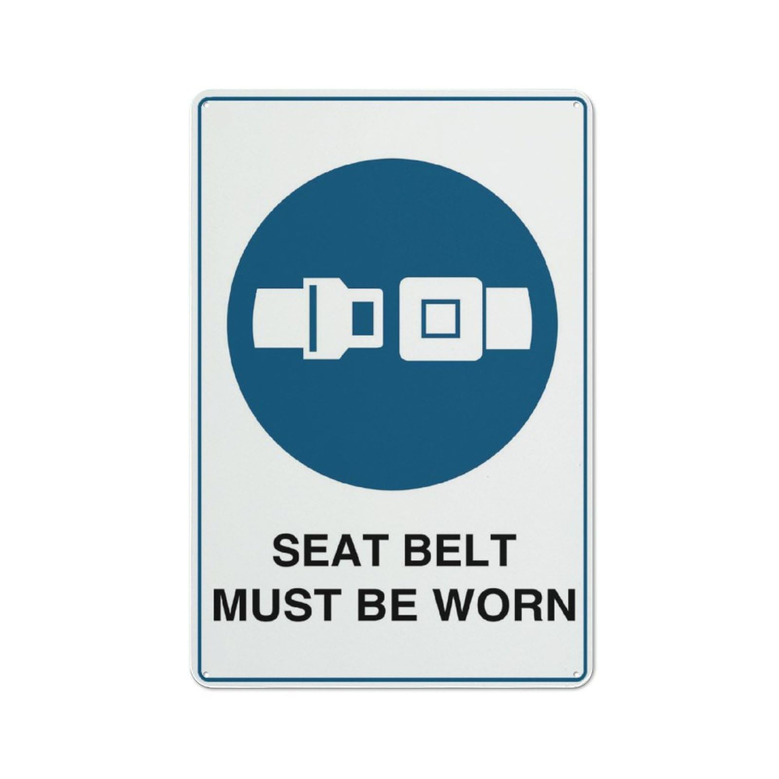 Seat Belt Must Be Worn Sign Warning Tin Sign Home Kitchen Farm Garden Garage Wall Decor 12X8Inch